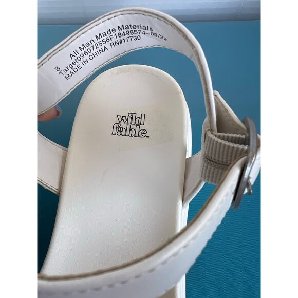 Wild Fable Avril Fisherman White Platform Strappy Lug Sole Buckle Sandals Sz 8 - Picture 11 of 11